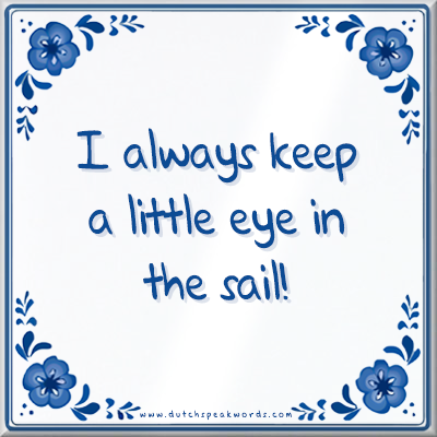 Dutch Speakwords tegel met Nederlands gezegde in Dunglish Steenkolenengels